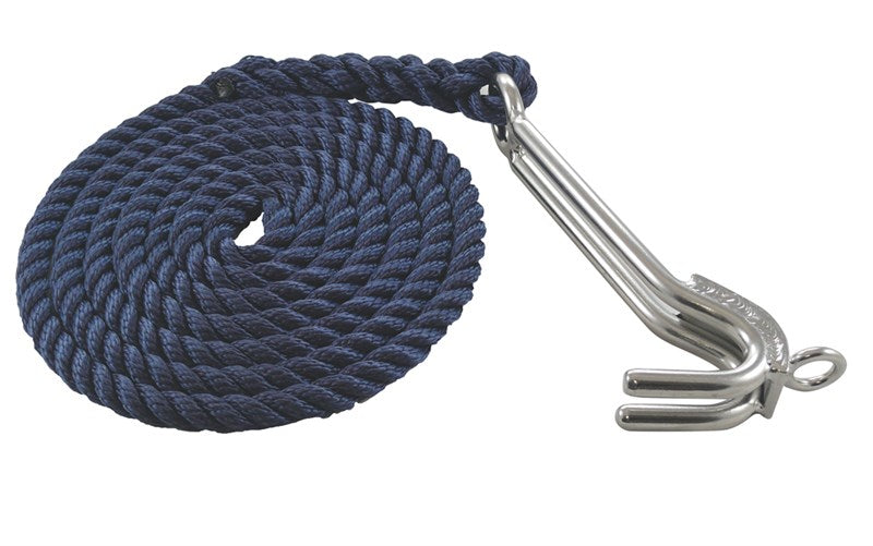 Dada Ropes Marinetech Anchor Chain Hook with Rope (814780) – Stainless Steel Chai ...